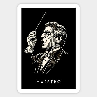 Maestro Movie - Vintage Line Art Sticker